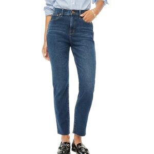 J. Crew Factory Classic Vintage High Rise Straight Leg Blue Denim Jeans Size 28